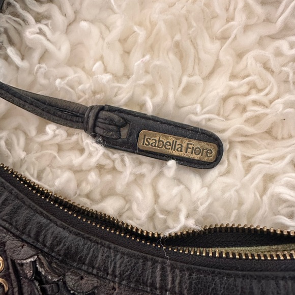 Isabella Fiore Black Studded Hobo Bag - Picture 3 of 7